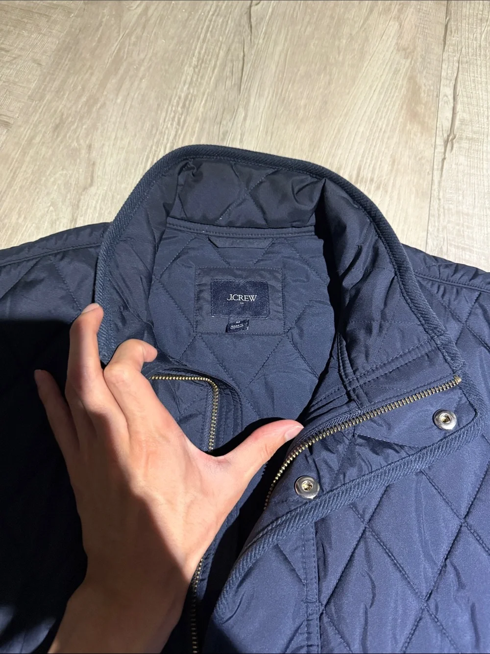 J. Crew Factory Quilted Navy Men's Vest